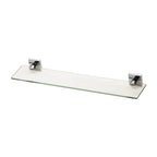 Phoenix Radii Glass Shelf Square Plate Chrome