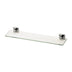 Phoenix Radii Glass Shelf Square Plate Chrome