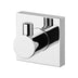 Phoenix Radii Robe Hook Square Plate Chrome