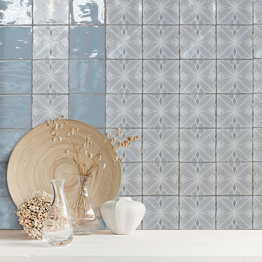 Melody 130x130 Matt Lyric Blue Subway Tilemall