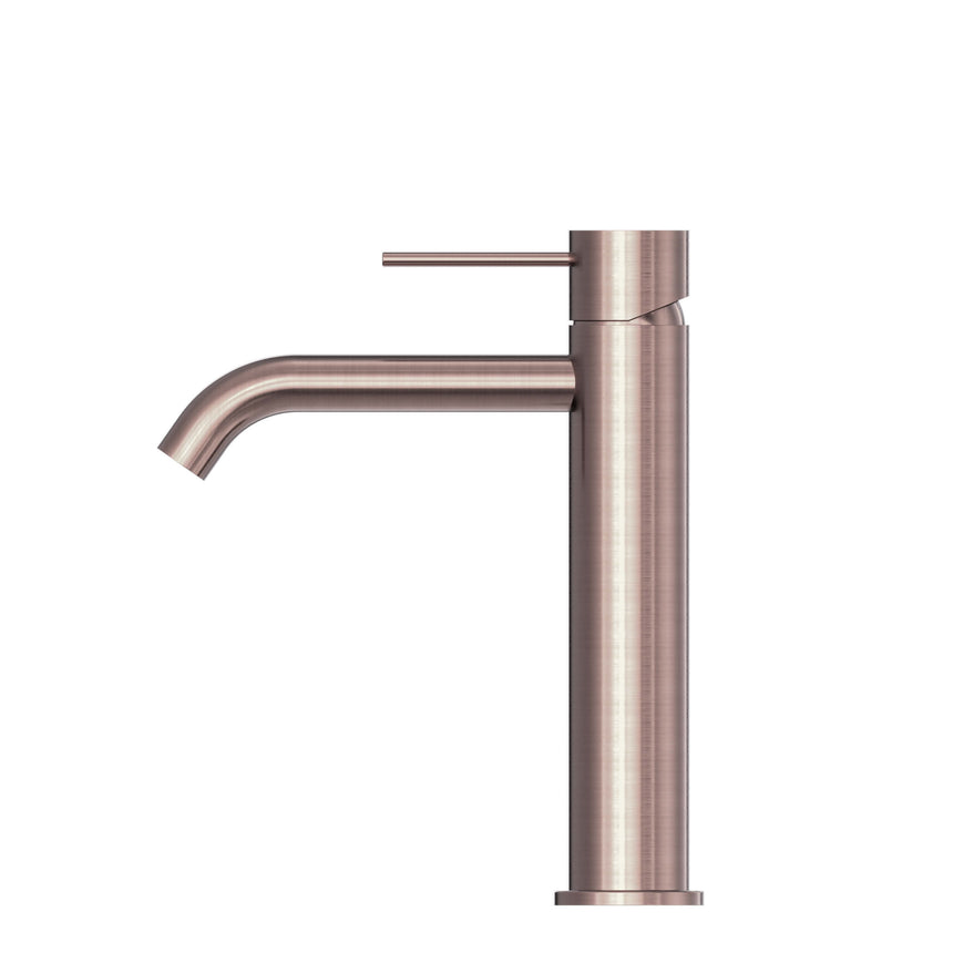 Nero Mecca Mid Tall Basin Mixer Brushed Bronze Tapware Nero