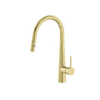 Nero Dolce Pull Out Sink Mixer With Vegie Spray Function Brushed Yellow Gold
