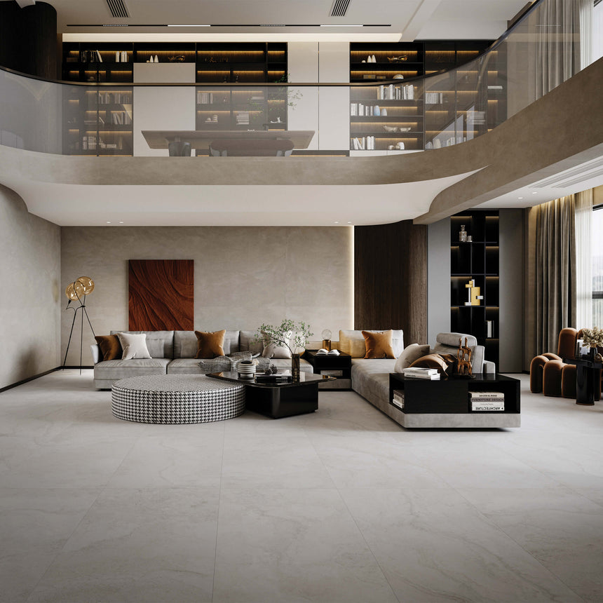 Pietra Trana 1200x600 Surface Tec Ivory Stone Look Tiles Tilemall