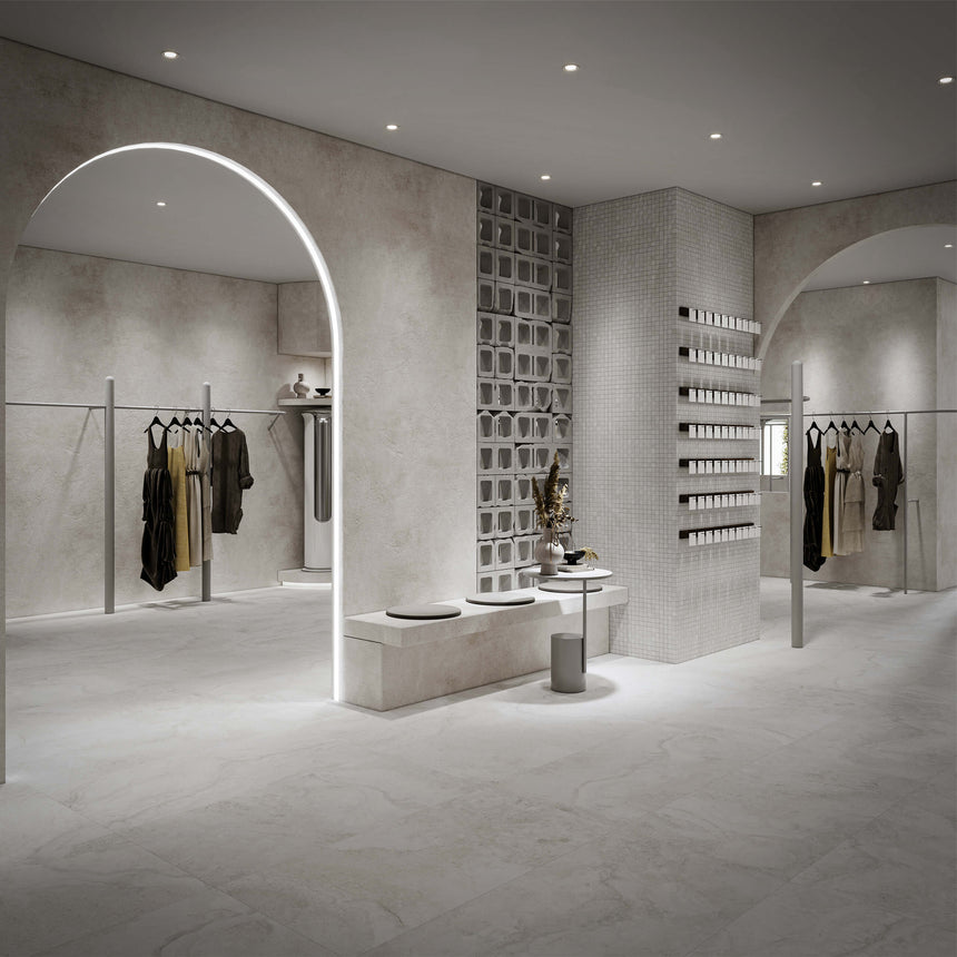 Pietra Trana 1200x600 Surface Tec Ivory Stone Look Tiles Tilemall