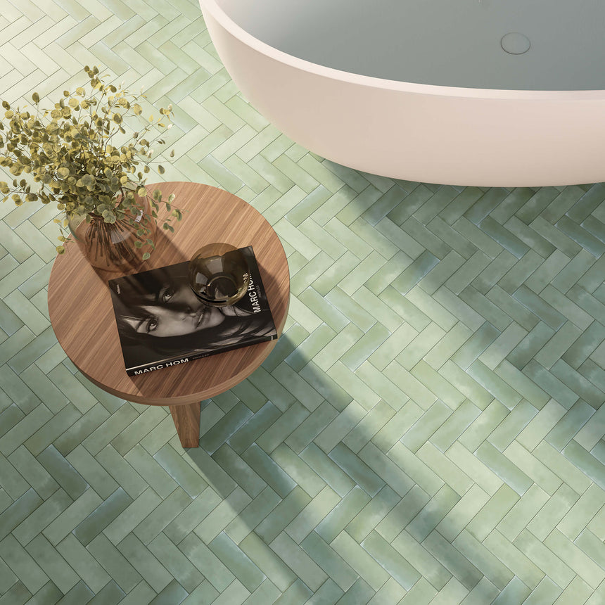 Mini 50x150 Matt Green Subway Tilemall
