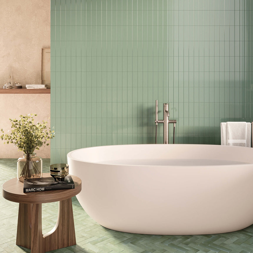 Mini 50x150 Matt Green Subway Tilemall