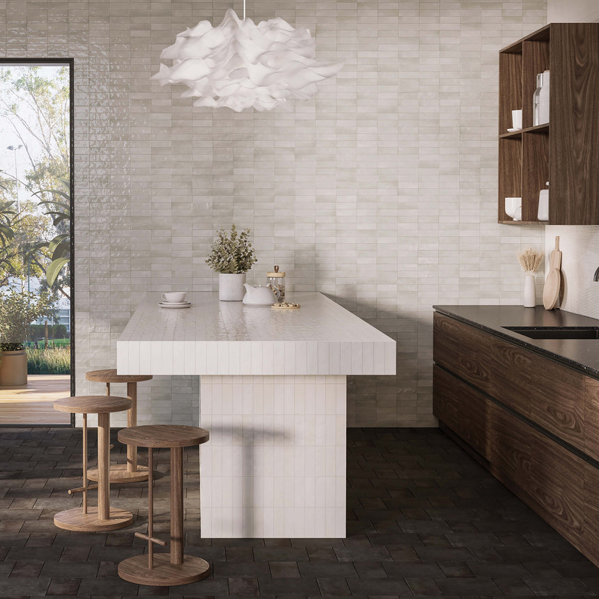 Mini 50x150 Gloss White Subway Tilemall
