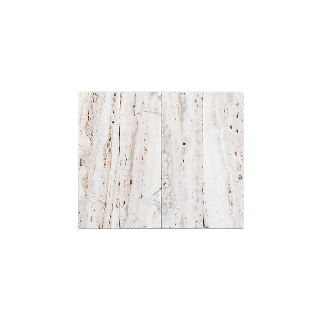 Natural Marble Mosaic Rectangular 60x200 White Travertine Tumbled Marble Mosaic Tilemall   