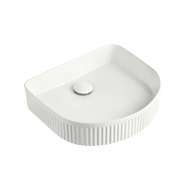 ADP Arch Fluted Above Counter Basin Gloss White Bathroom Basin ADP Default Title