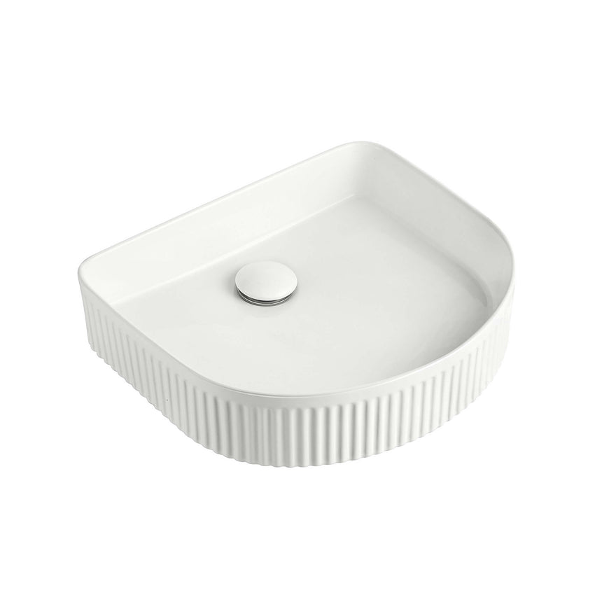 ADP Arch Fluted Above Counter Basin Matt White Bathroom Basin ADP Default Title