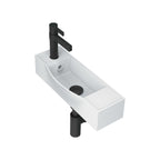 ADP Halo Wall Basin Gloss White Left Tap Hole