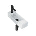 ADP Halo Wall Basin Matte White Left Tap Hole