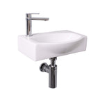 ADP Humphrey Semi Rceseed Wall Basin Gloss White with Tap Hole