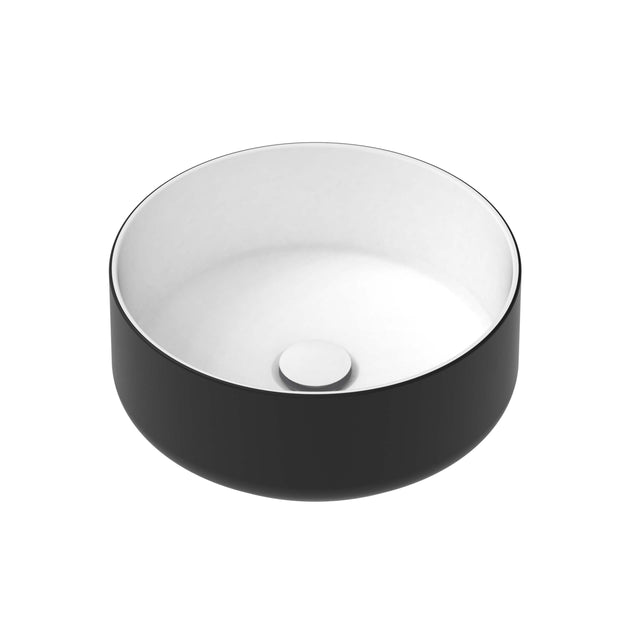 ADP Margot Duo Basin Black Outside and White Inside Bathroom Basin ADP   