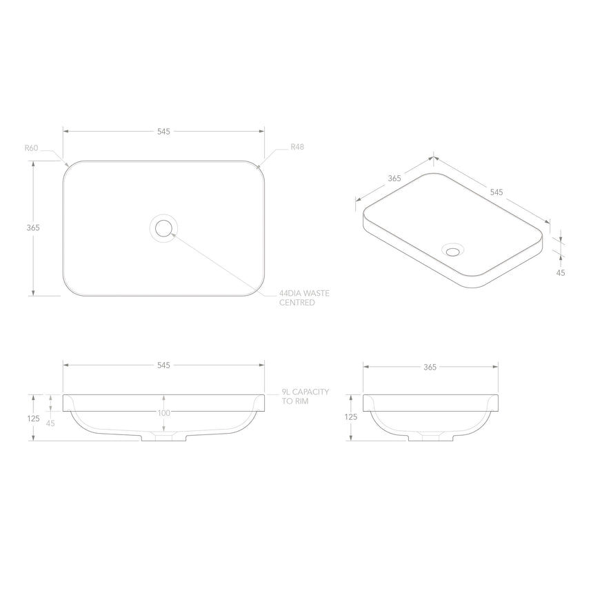 ADP Pride Semi Inset Basin Gloss White Bathroom Basin ADP   