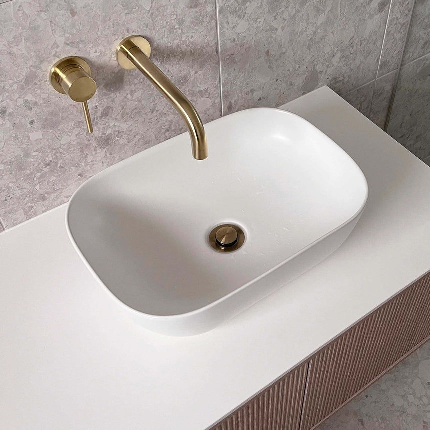 ADP Stadium Above Counter Basin Matte White Bathroom Basin ADP   