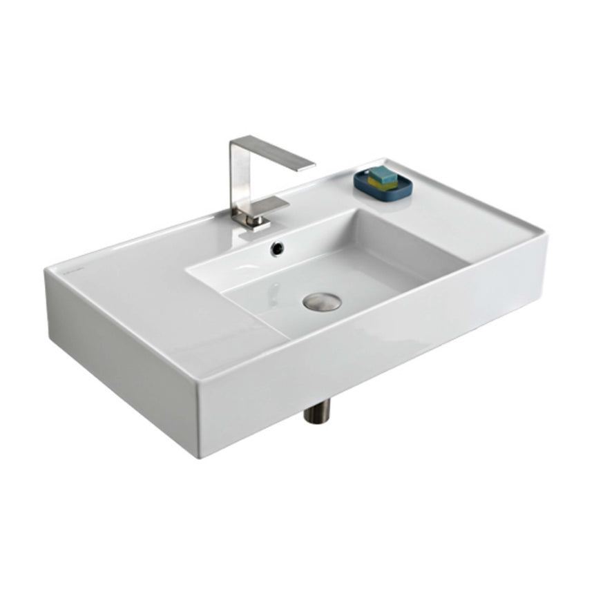ADP Teorema Wall Basin 800 Centre with Tap Hole Bathroom Basin ADP   