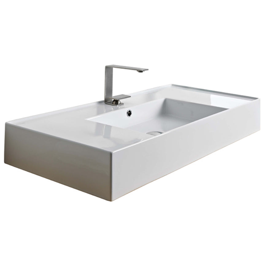 ADP Teorema Wall Basin 1000 Centre with Tap Hole Bathroom Basin ADP   