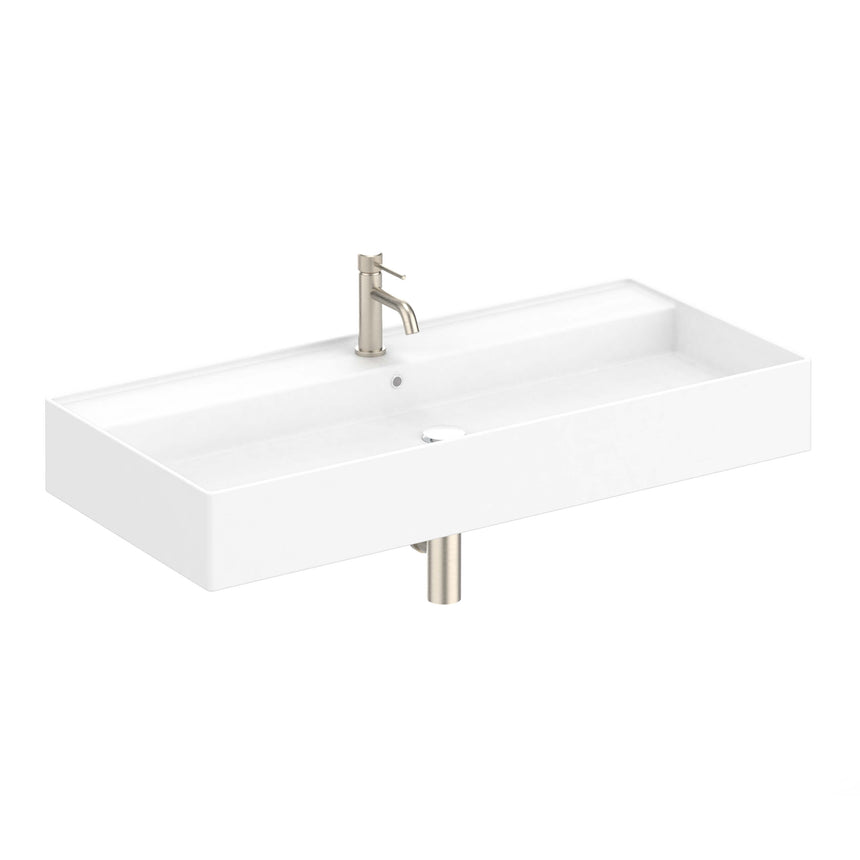 ADP Teorema Wall Basin 1000 Full Bowl without Tap Hole Bathroom Basin ADP Default Title  