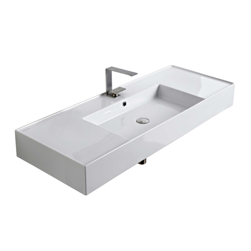 ADP Teorema Wall Basin 1200 Centre without Tap Hole Bathroom Basin ADP   