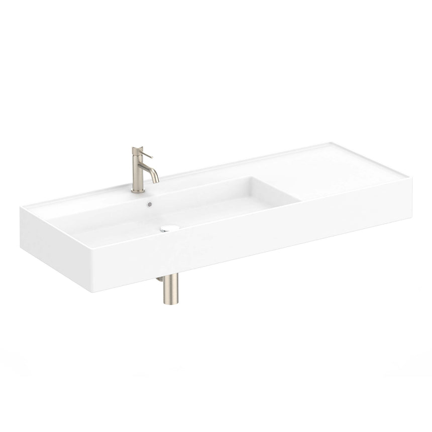 ADP Teorema Wall Basin 1200 Left offset without Tap Hole Bathroom Basin ADP Default Title  