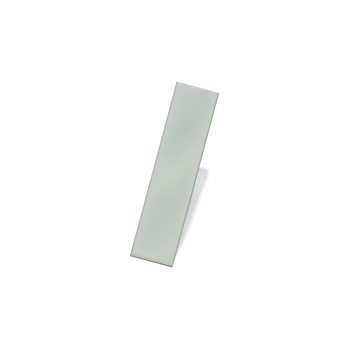 Hamilton 68x280mm satin blue wavy subway tile by Tilemall on neutral background