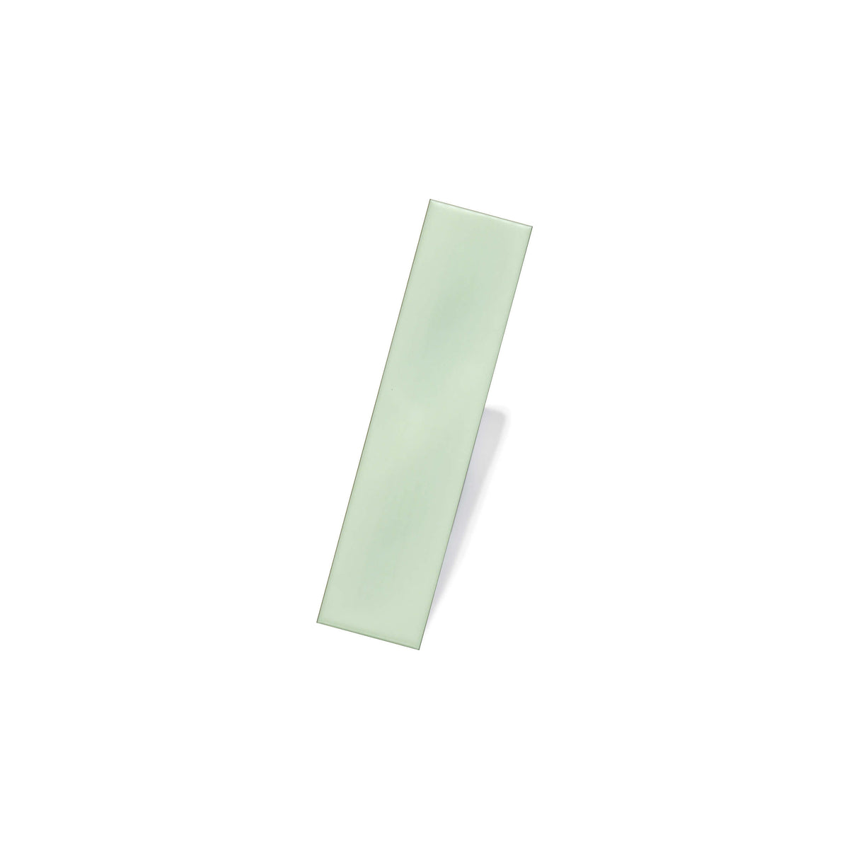 Hamilton 68x280mm satin green ceramic subway tile by Tilemall with wavy surface texture