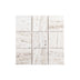 Marble Mosaic Square 100x100mm Tumbled White Travertine Sample