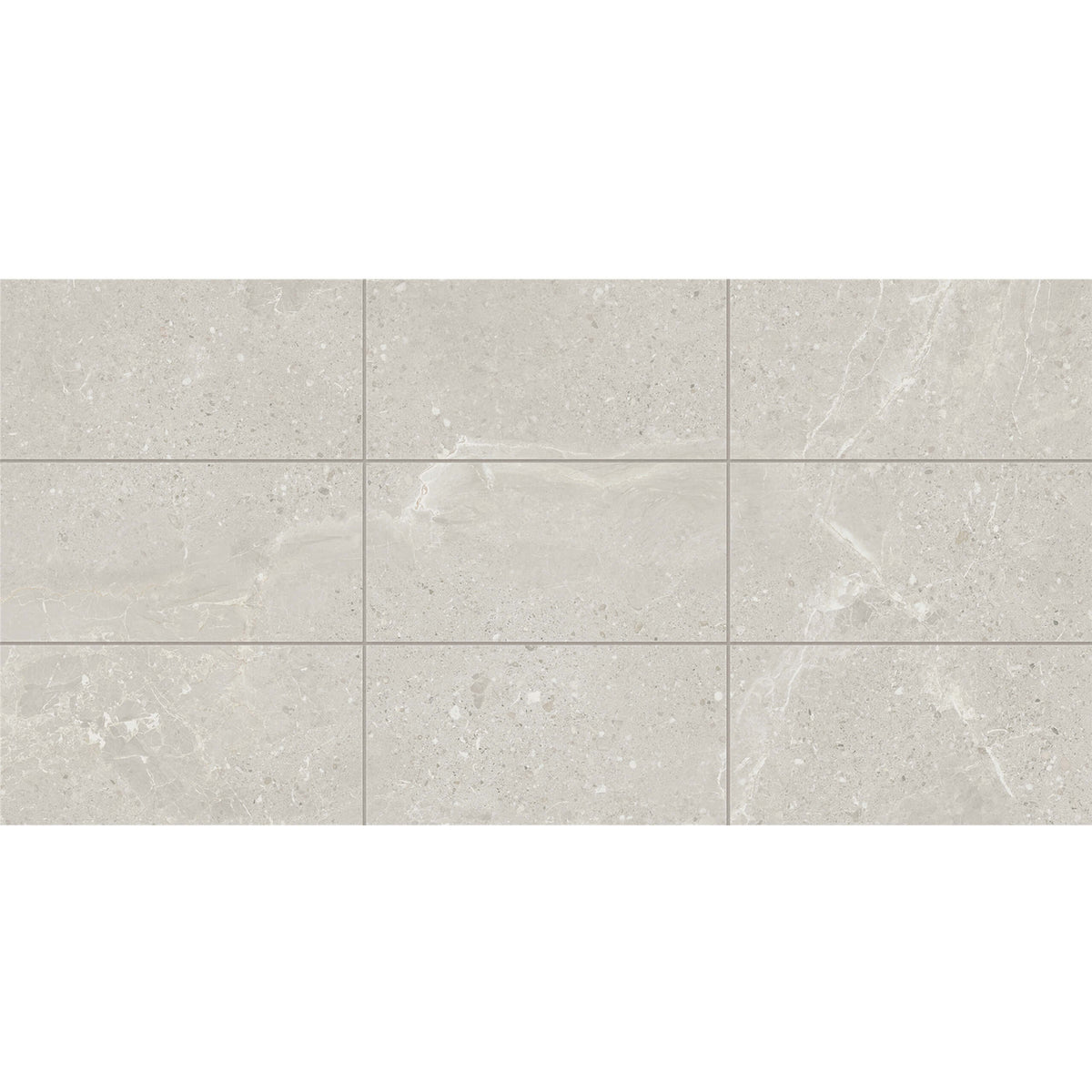 Monza 600x300mm SurfaceTec storm stone-look tiles in grid layout showing natural veining variation by Tilemall