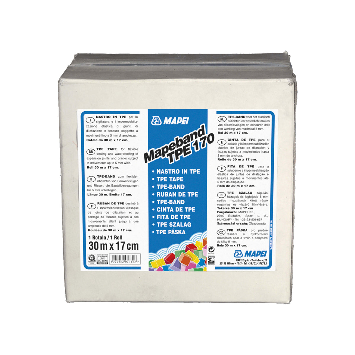 Mapei Mapeband Tpe 170 170mmx30m Mapeband TPE170 waterproofing tape roll 30m x 17cm by Tilemall