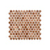 Artemis Mosaic PennyRound 23x23mm Natural Stone Honed Brown Sample