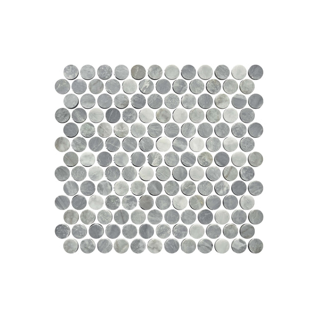 Artemis PennyRound 23x23 Carrara Grey Honed Marble Mosaic GNS Default Title  