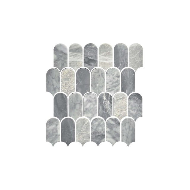 Artemis Feather 50x103 Carrara Grey Honed Marble Mosaic GNS Default Title  