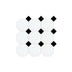 Octagon Mosaic Square 97x97mm Porcelain Matt White with Black Dot Sample