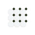Octagon Mosaic Square 97x97mm Porcelain Matt White with Green Dot