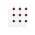 Octagon Mosaic Square 97x97mm Porcelain Matt White with Burgundy Dot