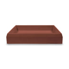 Nood Co Prism Rectangle Wall Hung Basin Clay