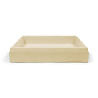Nood Co Prism Rectangle Wall Hung Basin Custard