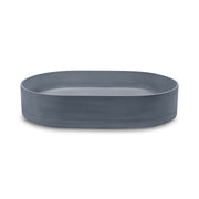 Nood Co Pill oval surface mount basin by Tilemall in copan blue, 580x380mm