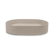 Nood Co Pill surface mount basin by Tilemall in mushroom, oval 580x380mm