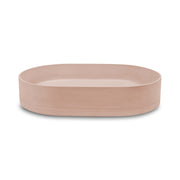 Nood Co NC Pill wall-hung basin by Tilemall in blush pink, oval shape 580x380mm