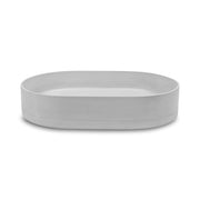 Nood Co Pill wall-hung basin by Tilemall in cloud, oval shape 580x380mm