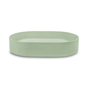 Nood Co Oval wall-hung ceramic basin by Tilemall, NC Pill series, mint, 580x380mm