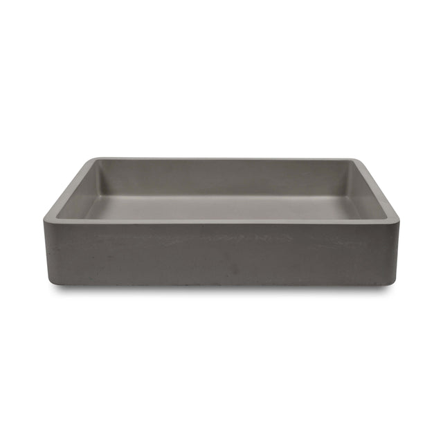 Nood Co Vesl Rectangle Surface Mount Basin Mid Tone Grey Bathroom Basin Nood Co Default Title  