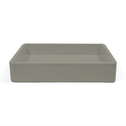 Nood Co Vesl Rectangle Basin Vesl rectangular surface mount basin by Tilemall in olive, 595x395mm