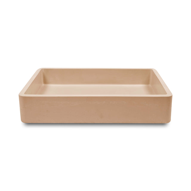 Nood Co Vesl Rectangle Surface Mount Basin Pastel Peach Bathroom Basin Nood Co Default Title  