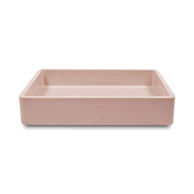 Nood Co Vesl Rectangle Wall Hung Basin Blush Pink Bathroom Basin Nood Co Default Title  