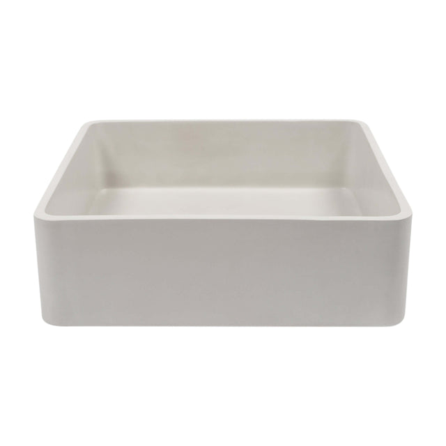 Nood Co Vesl Square Surface Mount Basin Ivory Bathroom Basin Nood Co Default Title  