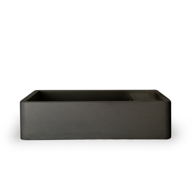 Nood Co Shelf 02 Surface Mount Basin No Overflow Charcoal Bathroom Basin Nood Co 0 Tap Hole  