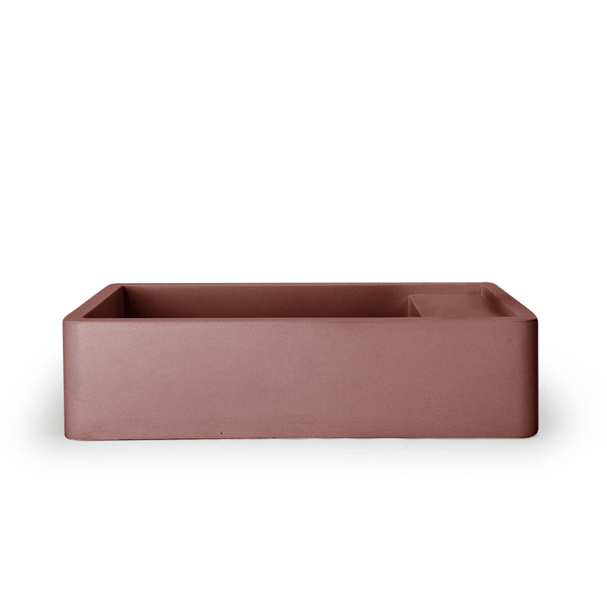 Nood Co Shelf 02 Surface Mount Basin No Overflow Musk Bathroom Basin Nood Co 0 Tap Hole  